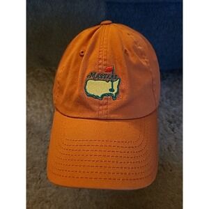 Masters Tournament Hat Cap Strap Back Adjustable Orange Golf American Needle